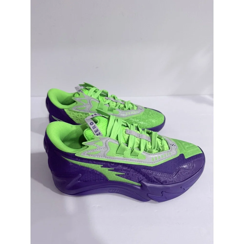 PUMA Mens scoot zeros II Green/Purple Colorblock 312225-01 Size 5.5